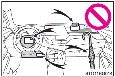 Toyota CH-R. Precauciones relacionadas con el cojín de aire SRS