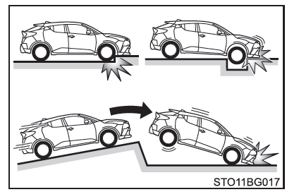 Toyota CH-R. Condiciones en las que se podrían activar (inflar) los cojines de aire SRS, además de una colisión