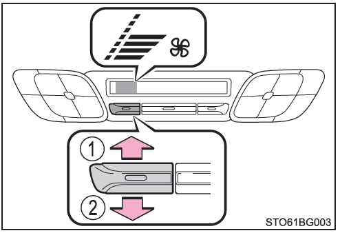 Toyota CH-R. Ajuste de la velocidad del ventilador