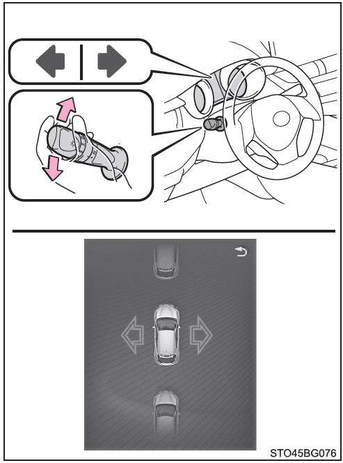 Toyota CH-R. Uso del modo de ayuda para la salida del aparcamiento en paralelo para salir