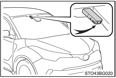 Toyota CH-R.  Sensor de lluvia (vehículos con limpiaparabrisas con detección de lluvia)