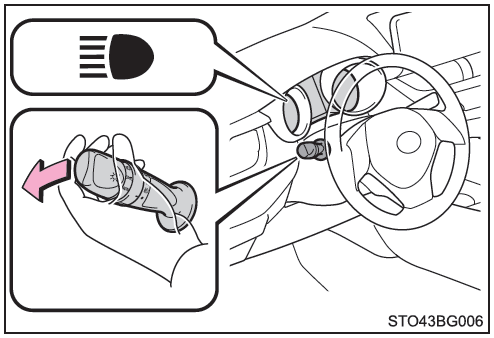 Toyota CH-R. Activación del sistema de luz de carretera automática