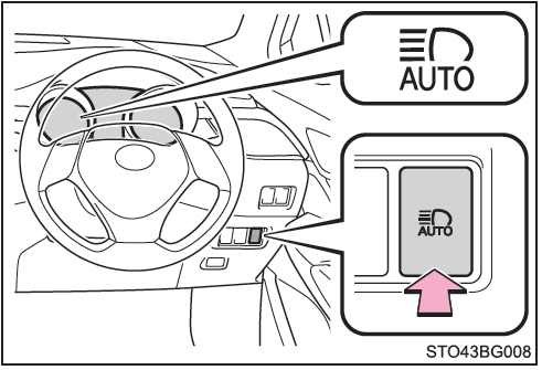 Toyota CH-R. Activación del sistema de luz de carretera automática