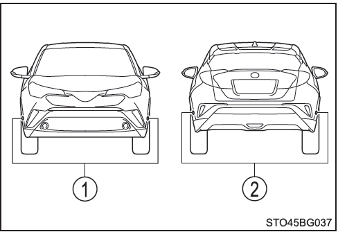 Toyota CH-R. Sensores