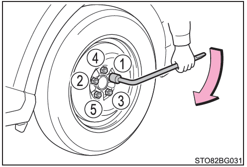 Toyota CH-R. Montaje del neumático de repuesto