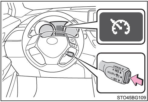 Toyota CH-R. Selección del modo de control de velocidad constante