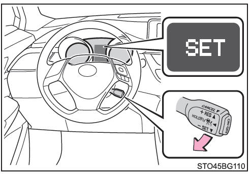 Toyota CH-R. Selección del modo de control de velocidad constante