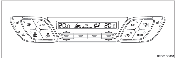 Toyota CH-R. Controles del aire acondicionado