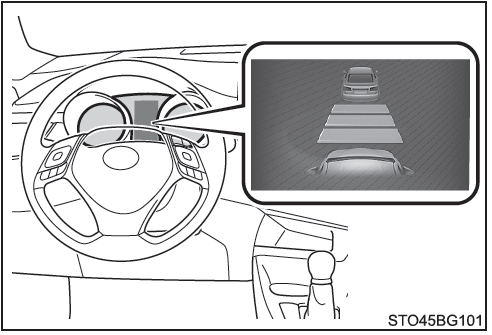 Toyota CH-R. Advertencia de aproximación (modo de control de distancia entre vehículos)